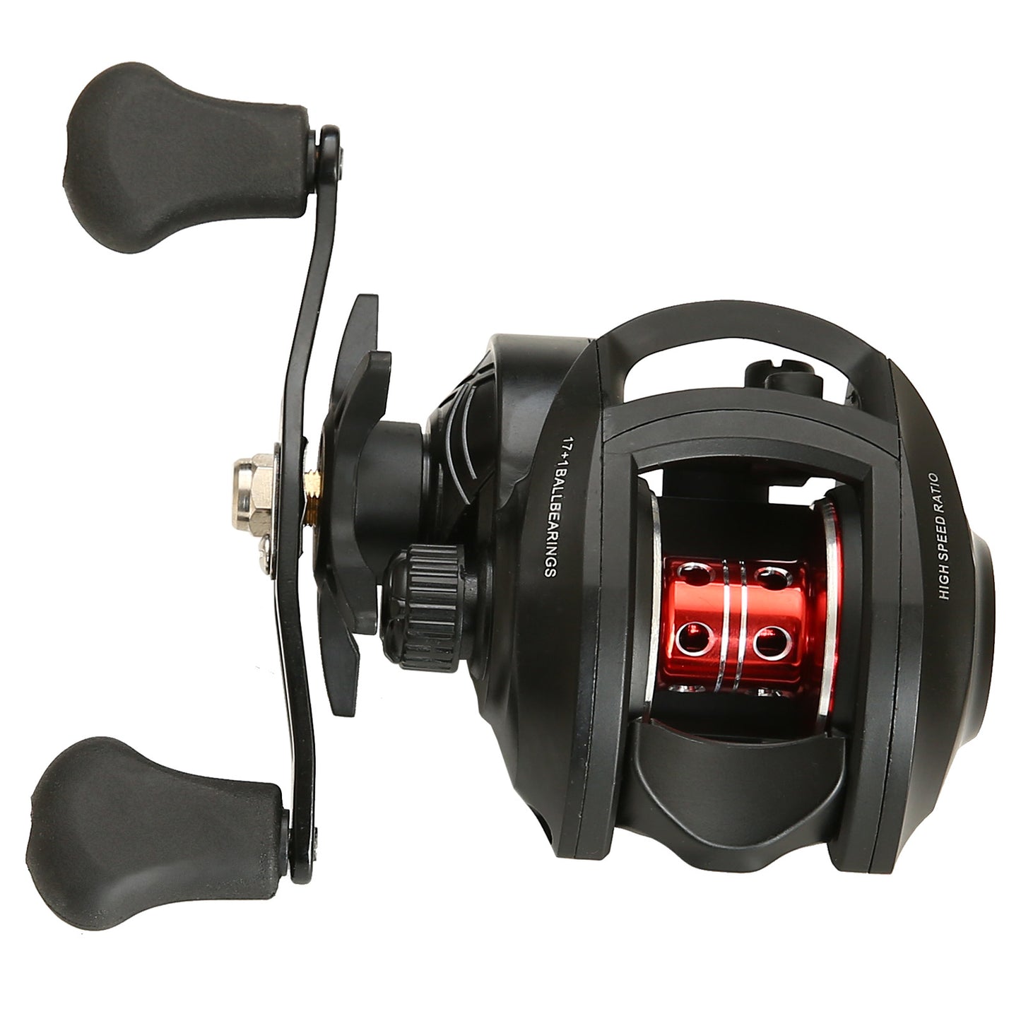 Ultra Smooth 17 + 1 BB Baitcasting Fishing Reel Baitcaster 8kg Max Drag 7.2:1 Gear Ratio Magnet Braking System