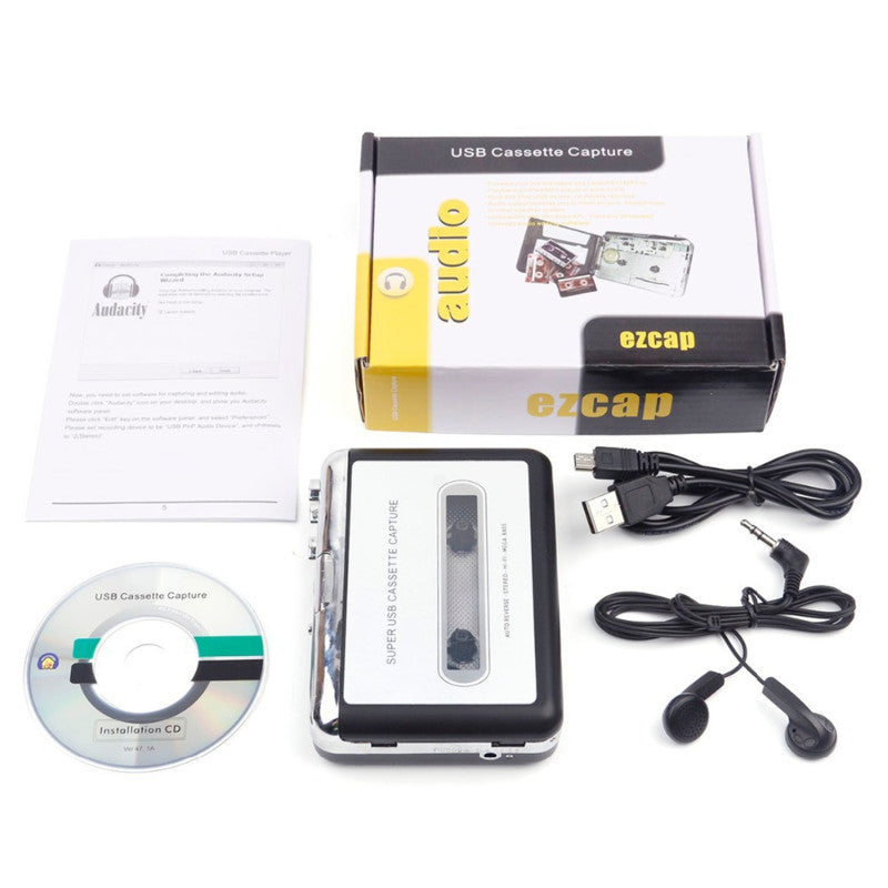 kajilai 4.3 inç Kaset Çalar, Teyp Kasetinden MP3'e Ses Dönüştürücü, Walkman Kaset Çalar Müzik Kaset Çalar Dizüstü Bilgisayar ve PC ile Uyumlu Çok İşlevli MP3CD Dönüştürücü Nostaljik Hediye