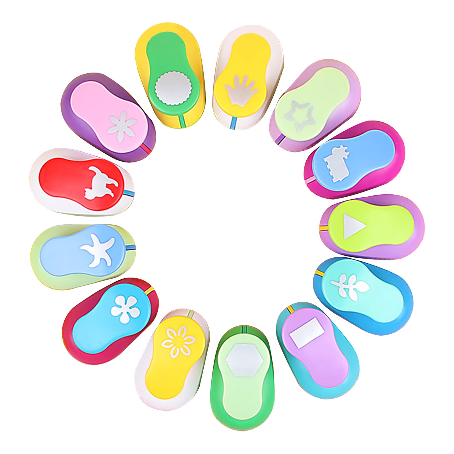 Hole Puncher Set with Hole Punch Shapes 19 Patterns Mini DIY Paper Punch for Arts and Crafts Random Color