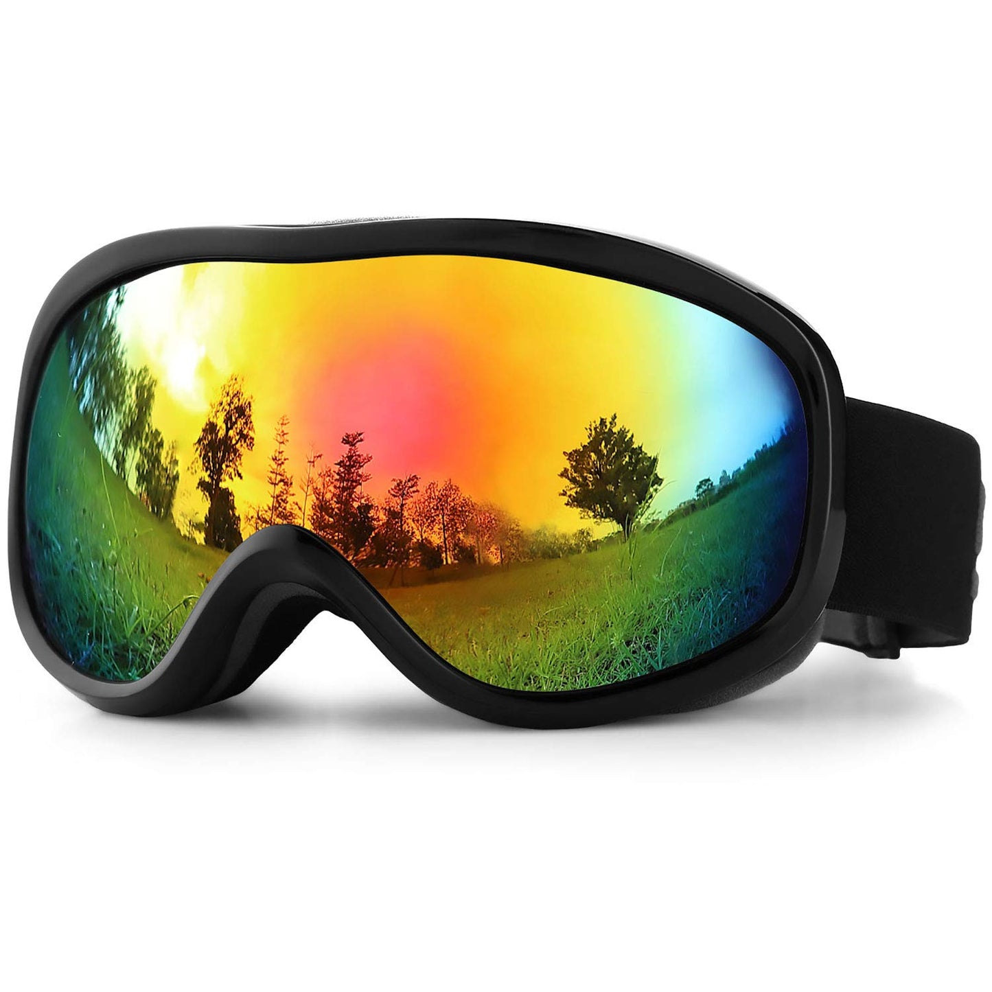 Ski Goggles Over Glasses with Dual lens , Anti-fog Anti-UV Snow Goggle for Men Women Youth Skiing Snowmobile