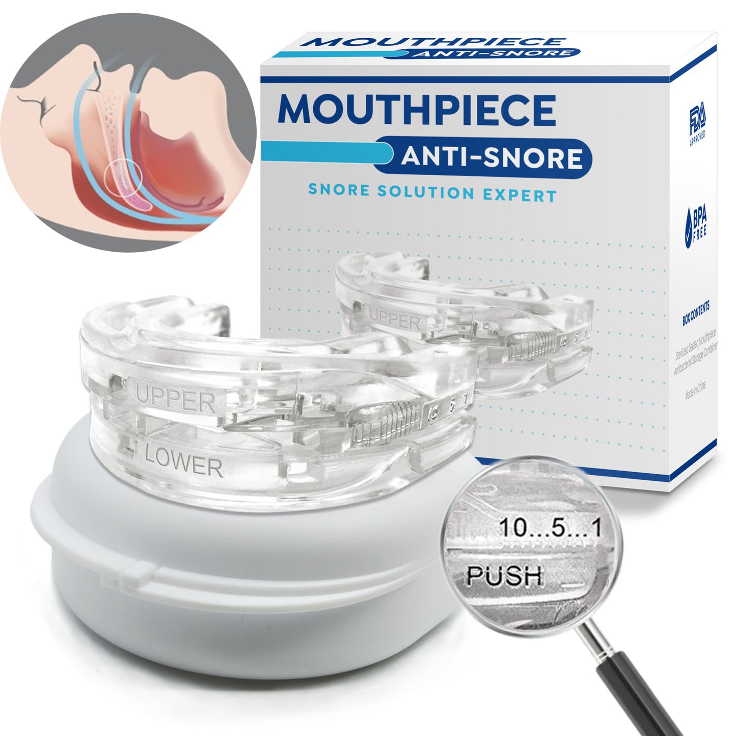 Ayarlanabilir Anti Horlama Cihaz? Gecelik Anti G?c?rdatma Destekleri