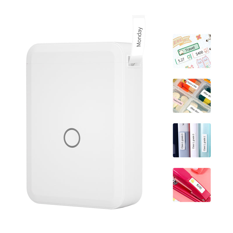 Hingers D110 Etiketleme Makinesi Mini Cep Termal Etiket Yazıcısı Hepsi Bir Arada BT Bağlantı Prens Etiketi DIY Tarih Dergisi Çalışması Etiket Etiketleme Makinesi iOS ile Uyumlu Android Microsoft