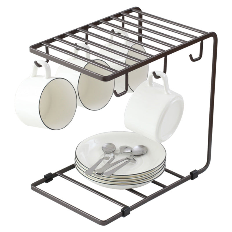 kajilai Kupa için Kupa Tutucu Standı 6 Kanca Kahve Kupası Rafı Bardak Sergileme Askısı Rafı Ev Depolama Kupa Kancaları Kupalar için Tezgah Düzenleyici