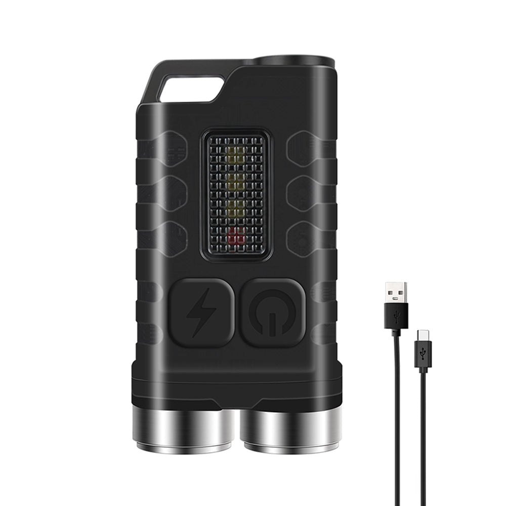 Mini El Feneri LED Anahtarl?k El Feneri ?arj Edilebilir Cep Lambas? Su Ge?irmez 5 Seviyeli Parlakl?k Kamp Y¨¹r¨¹y¨¹? Acil Durum Kullan?m? i?in 4 Renkli I??k Kayna??