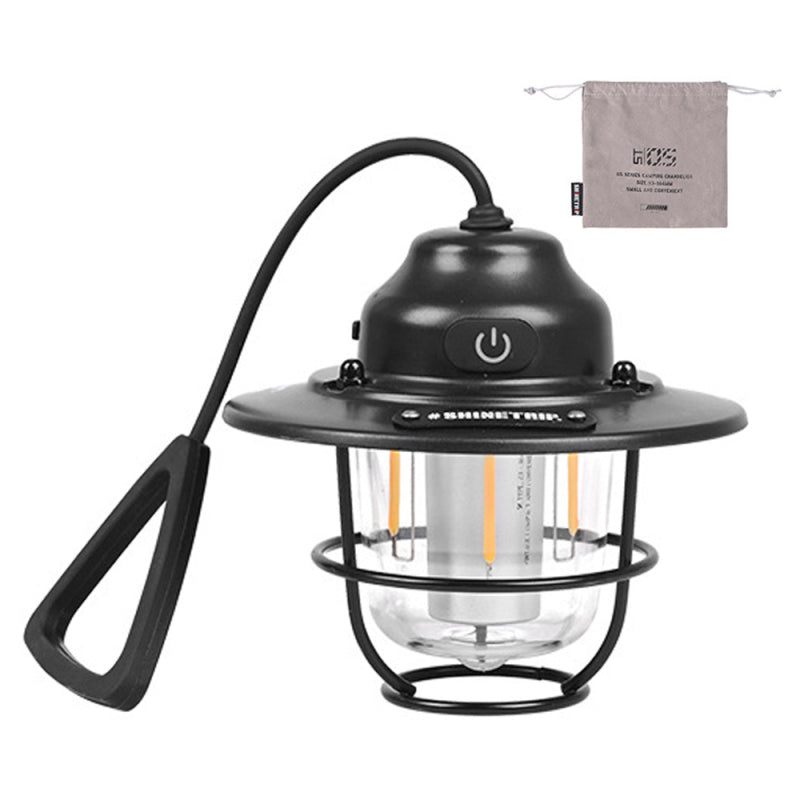 Cordless Camping Lamp Portable Hung Light Outdoor Retro Tent Light Home Atmospheres Lantern Multi-Modes USB Rechargeable Lamp