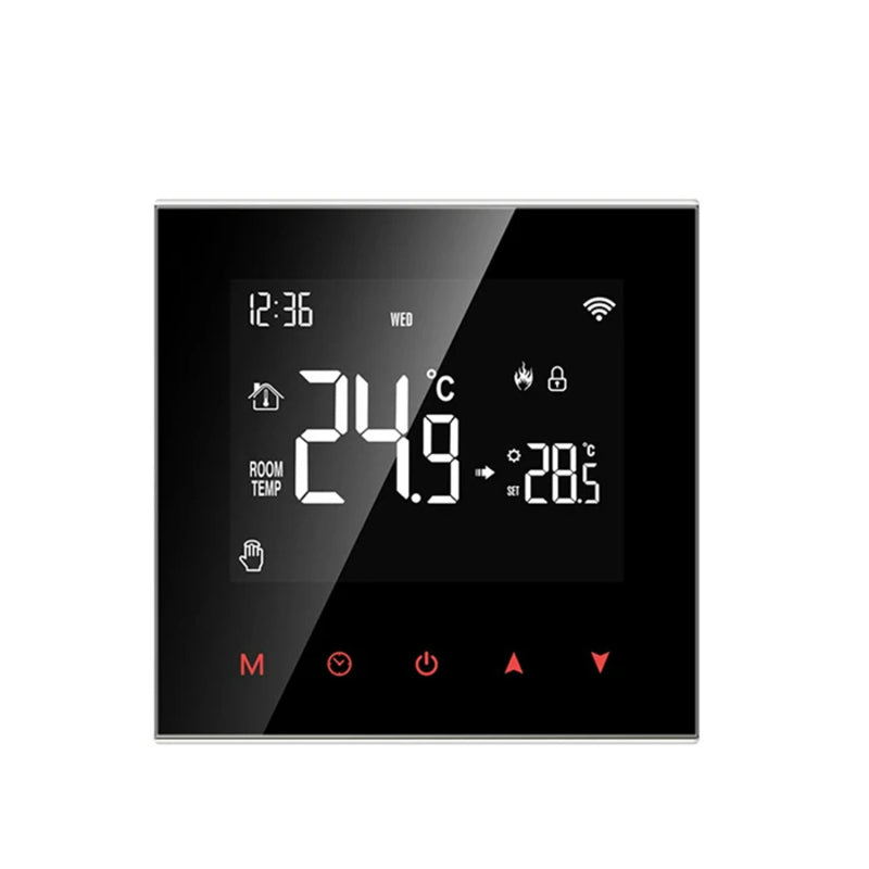 kajilai Su/gaz kazanları için Wi Fi akıllı termostat, cep telefonu kontrolü için dijital termostat, dokunmatik ekranlı LCD ekran, Tuya/SmartLife APP kontrolü için programlanabilir su ısıtma termostatı