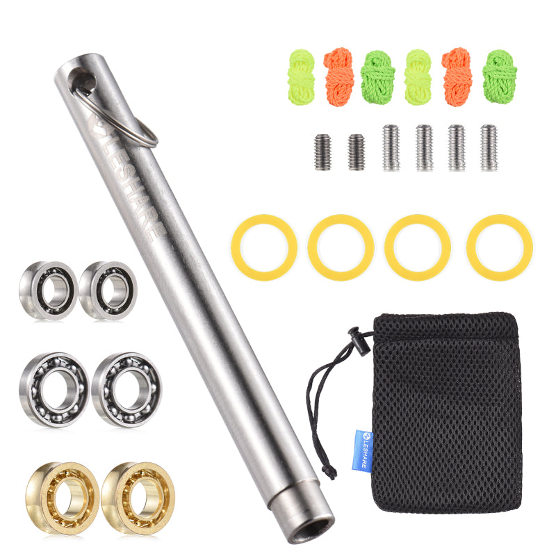 Tignapoo Yoyo Yedek Rulman Paketi 4 adet 10 Bilyalı Tepki Vermeyen Yoyo Rulmanları 2 adet Akslı 8 Bilyalı Duyarlı Yoyo Rulmanları Yoyo Dizeleri ve Rulman Sökme Aleti