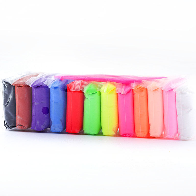 12 Renk Hamuru DIY Hamuru ?ocuklar ??in E?itim S¨¹per Hafif Kil Hava Kuruyan Kil ?ok Renkli Modelleme Kili Etkile?imli Oyuncak