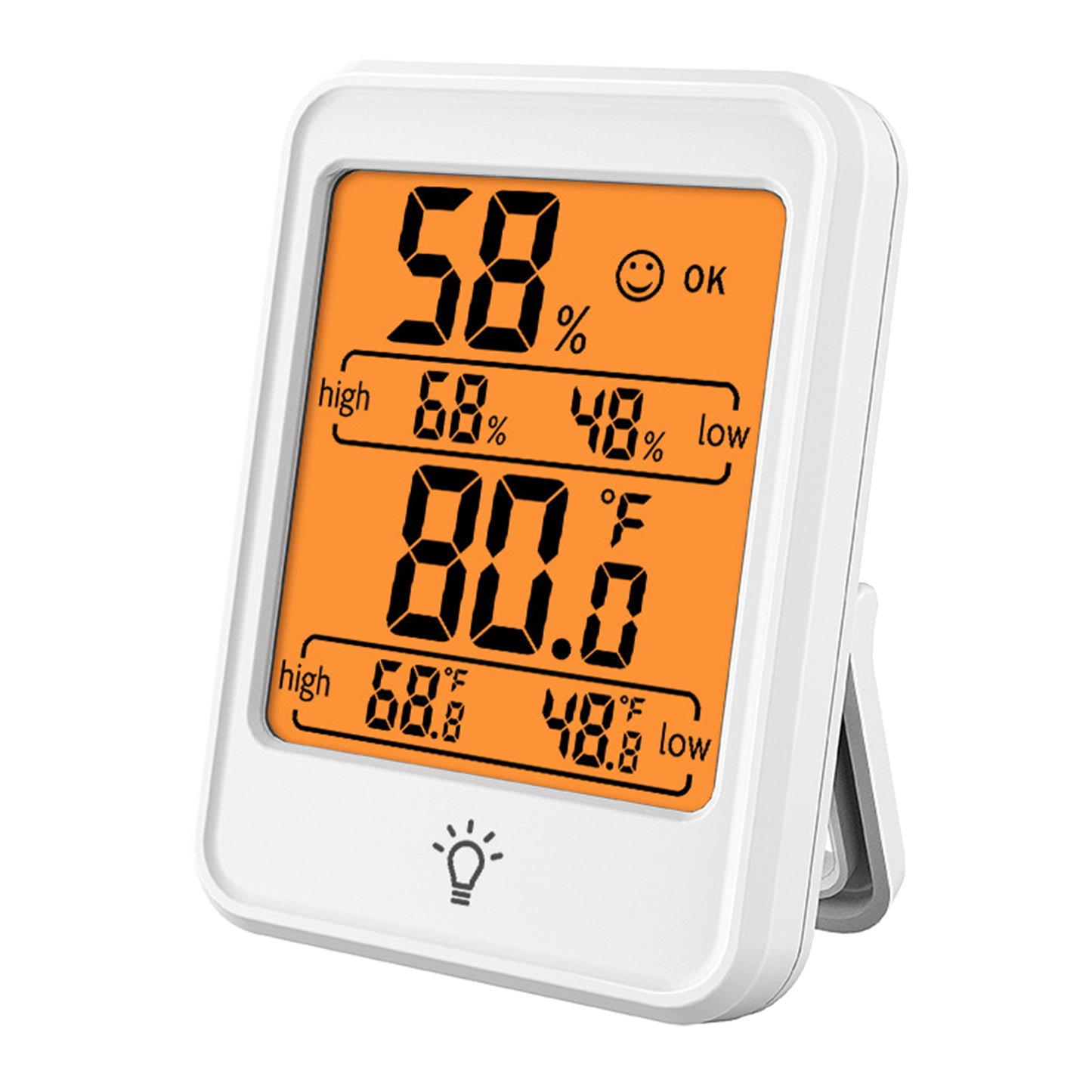 Digital Hygrometer Thermometer Indoor Temperature and Humidity Gauge Monitor Meter with Large LCD Display for Home Bedroom Office Greenhouse