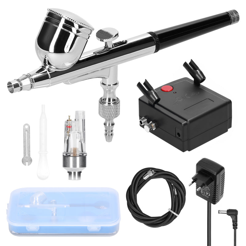 kajilai Çok amaçlı Profesyonel 0.3mm Airbrush Hava Kompresörü Kiti 20-35PSI Airbrush Kalem Hava Pompası Seti Model Yapımı için DIY Sanat ma