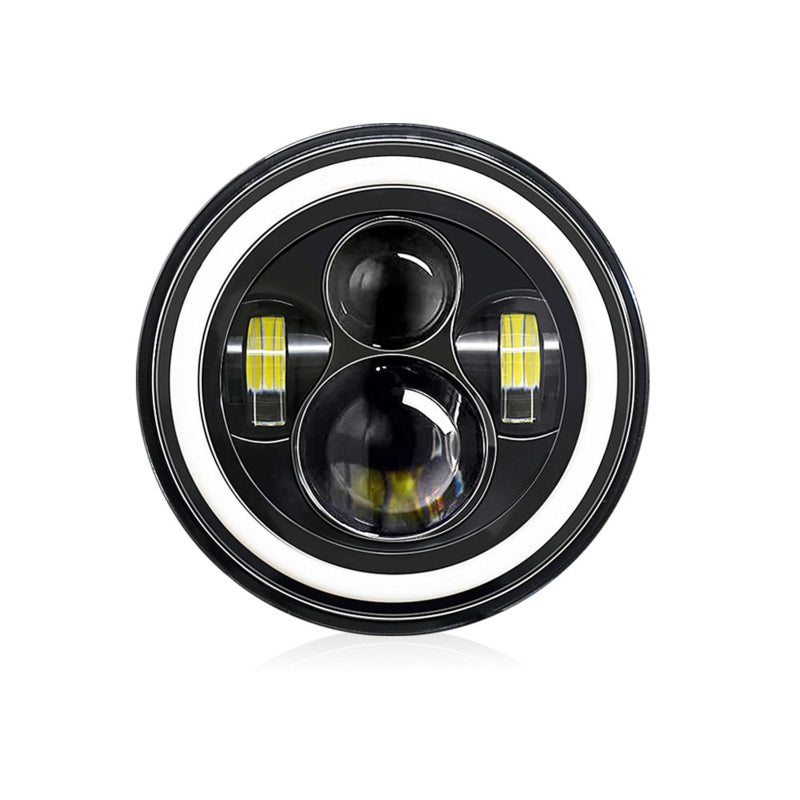 1Pcs 7 inch Car Motorcycle LED Headlight with DRL/Turn Signal/Low Beam/High Beam 7'' Round Headlight 6000K 140W IP67 Waterproof