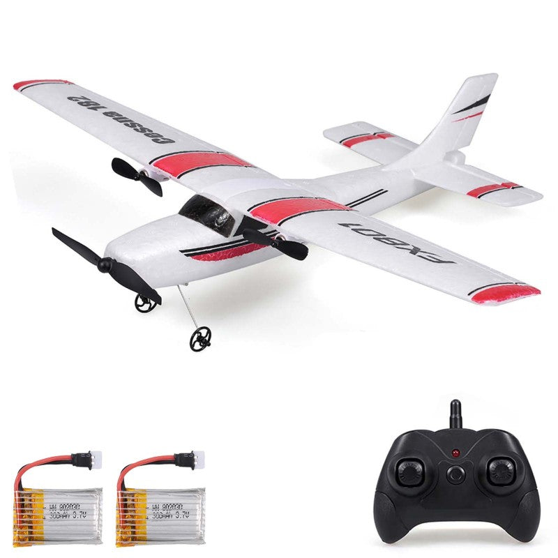 FX801 Uçak Cessna 182 2.4GHz 2CH RC Uçak Uçak Açık Hava Uçuş Oyuncakları Çocuklar Erkekler İçin 2 Pil ile