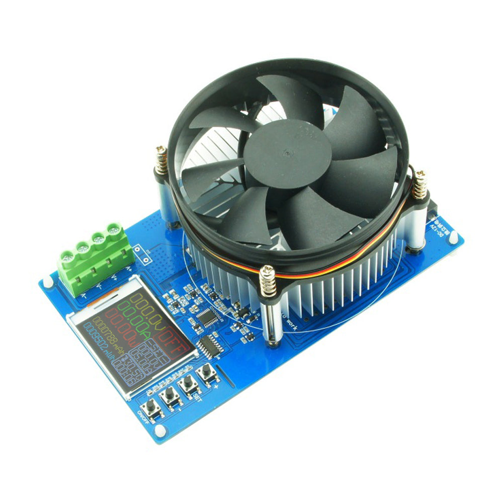 150W 10A Elektronik Yük 1.77 inç TFT Renkli Ekran Güç Pil Yaşlanma Testi Ölçer Voltaj Akım Güç Deşarj Monitörü Test Cihazı Dört Kablolu Kablolama