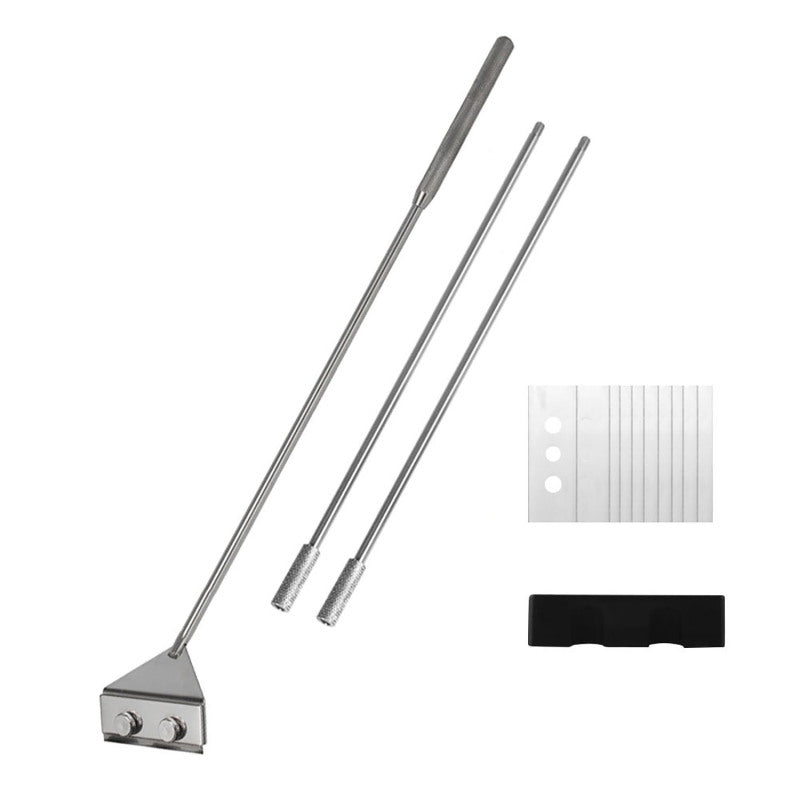 kajilai Paslanmaz Çelik Akvaryum Yosun Kazıyıcı Balık Tankı Temizleyici Yosun Kaldırmak için Kuru Keskin Kazıyıcı 90 CM