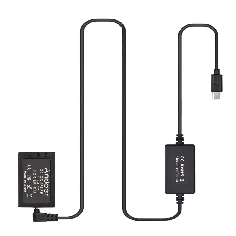 Mistaha PD USB C Tipi Kablo DR-E12 Kukla Pil DC Bağlayıcı LP-E12 Canon EOS M2 M10 M50 M100 M200 Kameralar için Değiştirme
