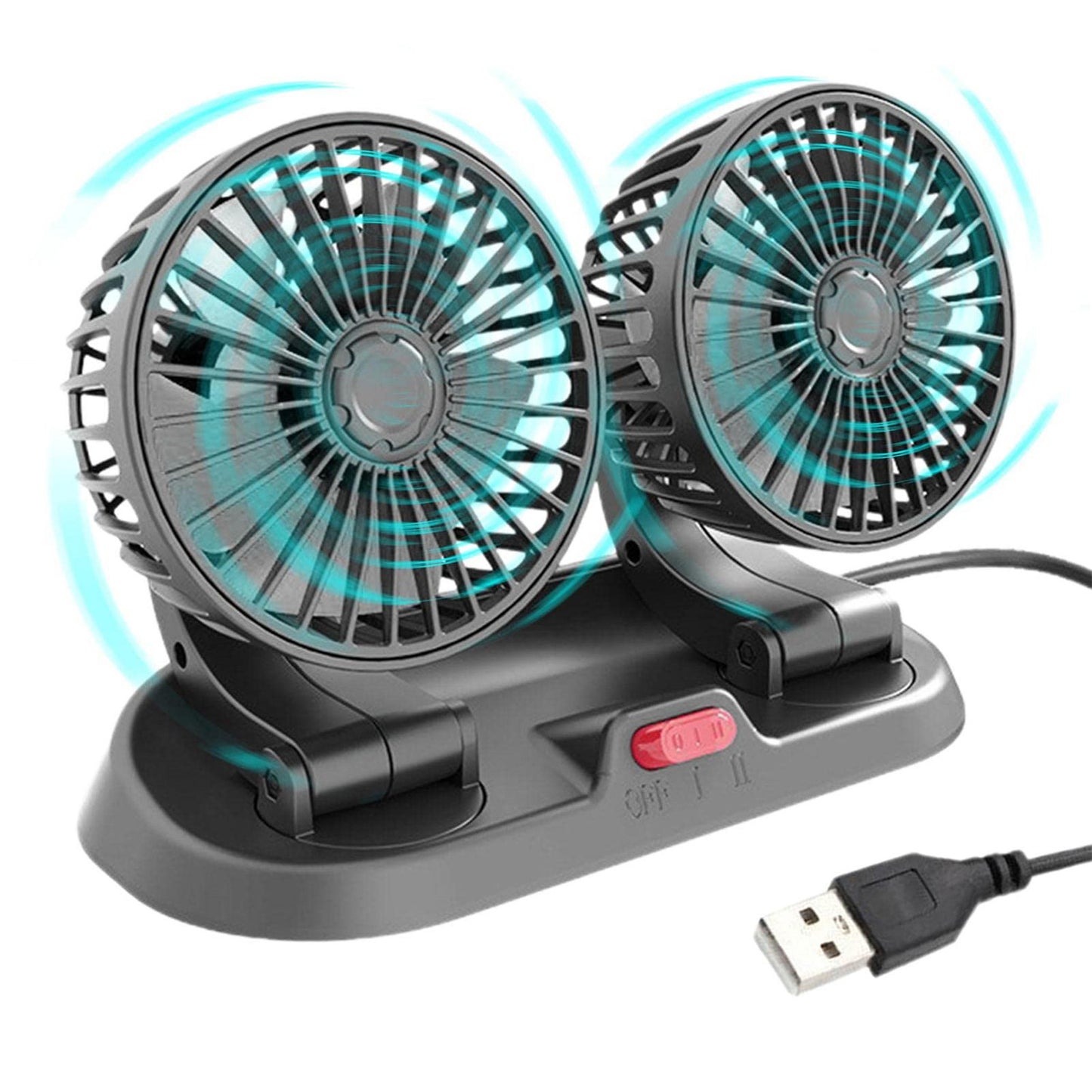 12V/24V ara? g?sterge paneli fan?, ?ift ba?l? ara? fan? so?utma - ayarlanabilir kamyon fan?, 360 ¡ã d?nebilen so?utma fan?, ?ocuklar, tekneler, kamyonlar, seyahat, SUV'lar i?in uygundur