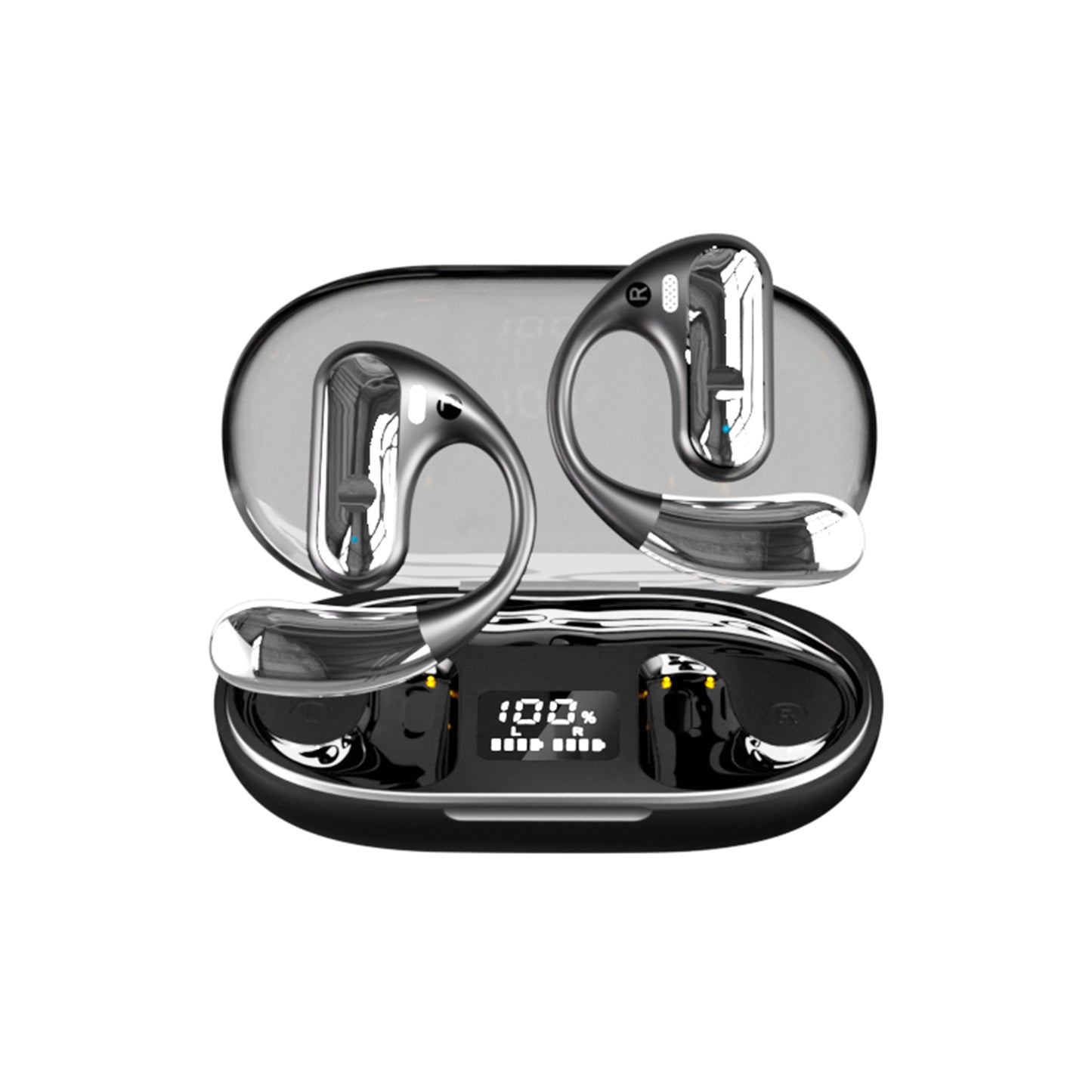 Wireless Earbuds BT5.3 Earphone Panoramic HiFi Sound Effect 120 Hours Super Long Standby Time Large Battery Suitable for All Ear Types Compatible with Android, iOS or Windows for Computer and Network