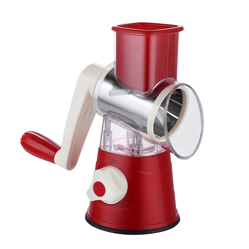 Çok İşlevli Sebze Rendesi Döner Peynir Rendesi Sebze Dilimleyici 3 Değiştirilebilir Bıçak Kolay Temizlenen Döner Rende Dilimleyici Meyve Sebzeler Kuruyemişler Mutfak Aletleri