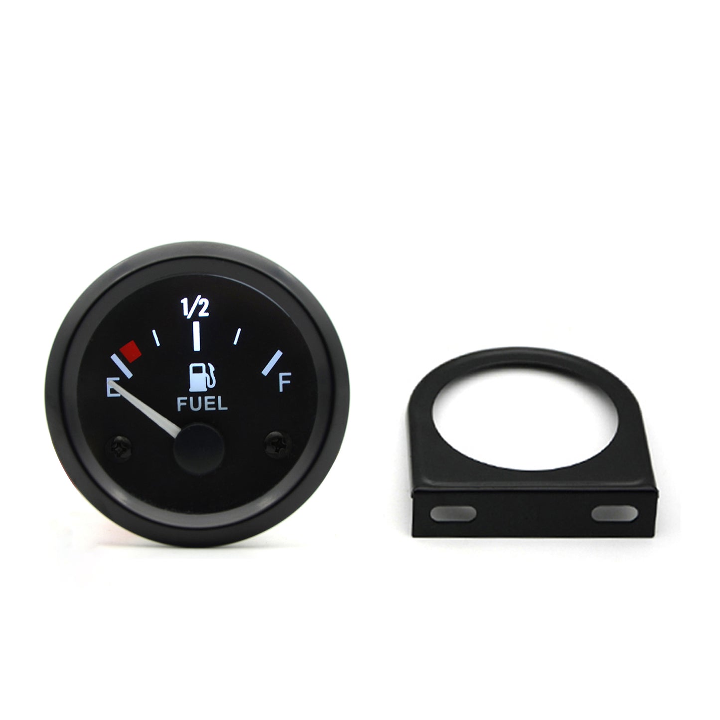 2'' 52mm Fuel Level Gauge, Pointer 12V Car Fuel Tank Meter with LED Backlight Rim Automotive Gauges