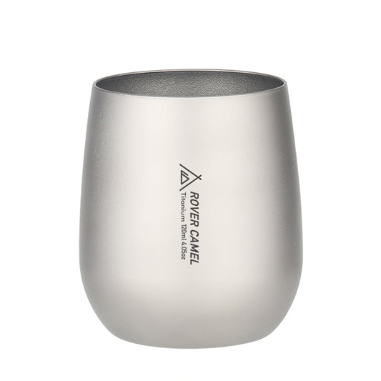 Hanzete 120 ml Ultralight Titanyum Çift Duvar Yalıtımlı Su Bardağı Çay Bardağı Kupa Açık Kamp Yürüyüş Sırt Çantasıyla Ev Ofis için