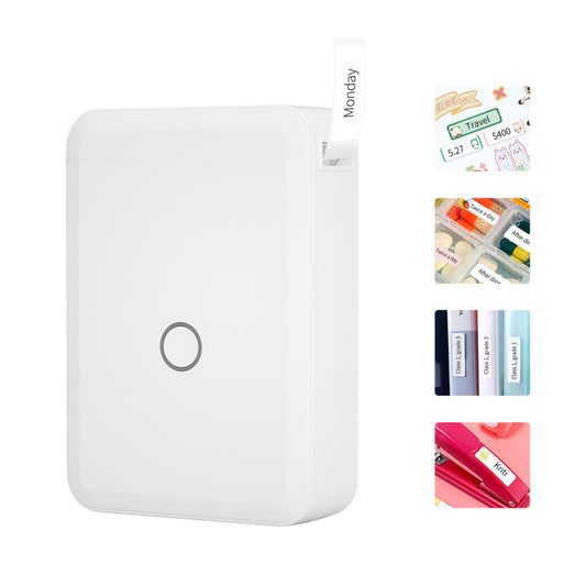 Hingers D110 Etiketleme Makinesi Mini Cep Termal Etiket Yazıcısı Hepsi Bir Arada BT Bağlantı Prens Etiketi DIY Tarih Dergisi Çalışması Etiket Etiketleme Makinesi iOS ile Uyumlu Android Microsoft