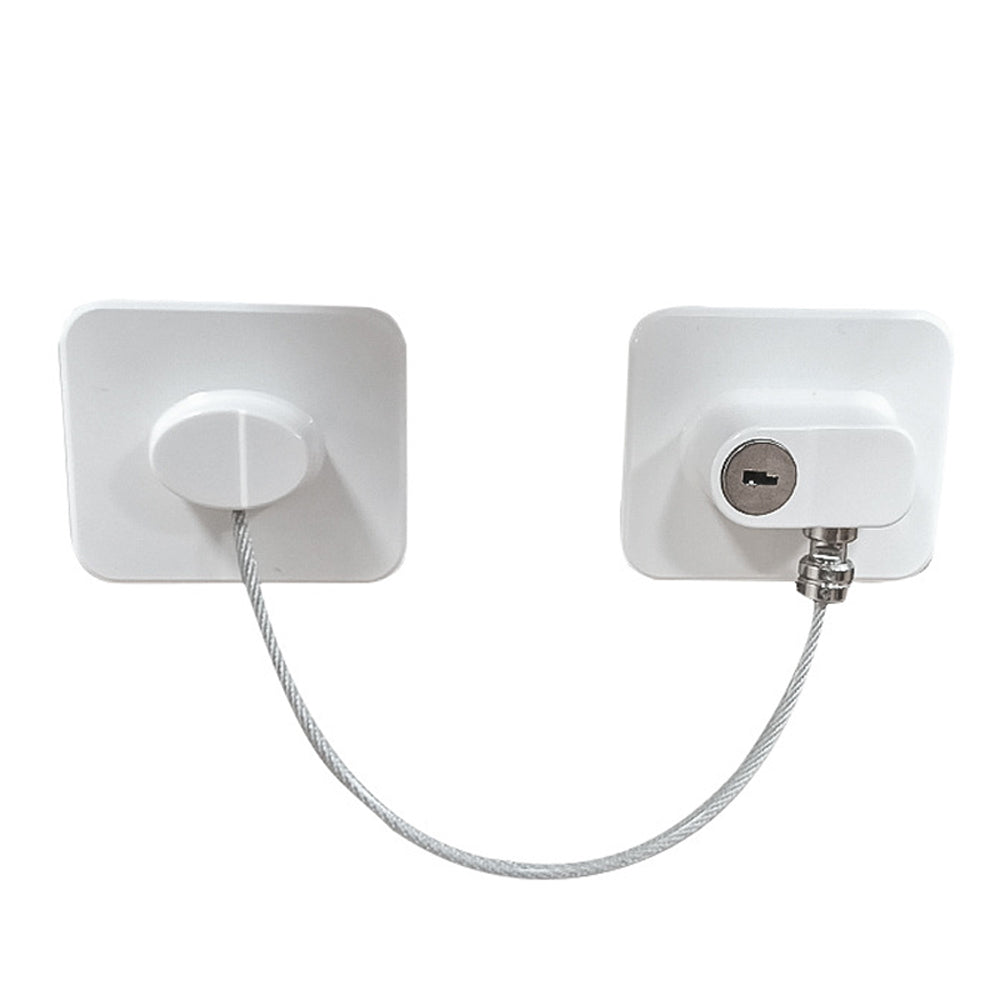 Child Safety Locks Baby Proof Refrigerator Lock Strong Adhesive Guard Lock with Keys for Fridge, Cabinets, Drawers