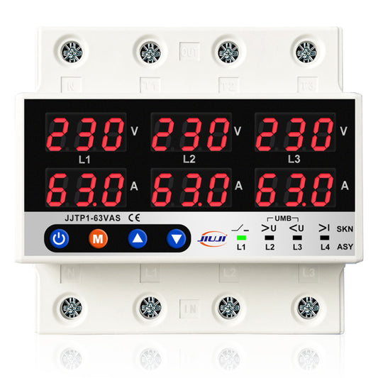Three Phase Voltage and Current Protector Synchronous and Asynchronous Working Modes Design Multiple Protections with Automatic Power Off and Automatic Reset Function