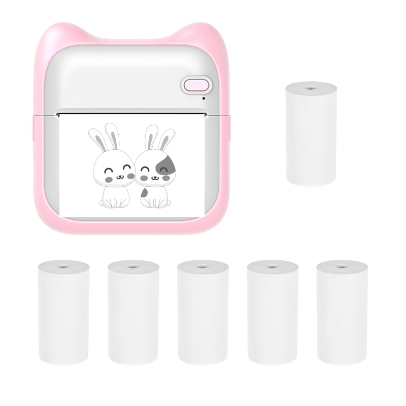 kajilai Mini Cep Fotoğraf Yazıcısı Taşınabilir Termal Baskı Makinesi 203dpi Resim Etiketi için Kablosuz BT Bağlantısı DIY El Sanatları Listesi Meno Notları Günlük Makbuz Kağıdı Anında Yazıcı Etiketi 6