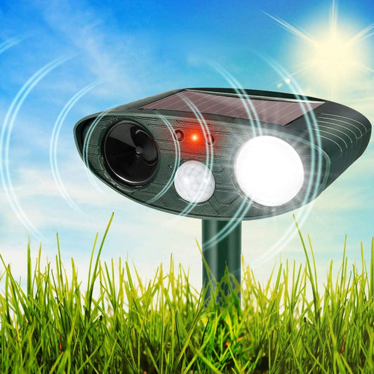 Kedi Korkutucu Kedi Kovucu Bah?eler i?in Ultrasonik Güne? Enerjili Hayvan Kovucular? Yan?p S?nen I??k Hareket Sens?rü K?pekler Tilki Ku?lar i?in Su Ge?irmez Ha?ere Kovucu