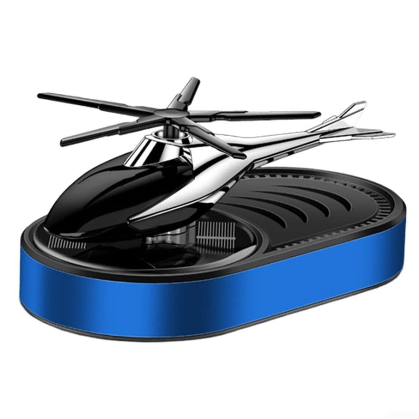Güneş enerjili araba parfüm difüzörü, modern döner helikopter araba parfümü (Mavi)