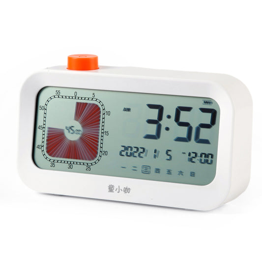 Hanzete 60 Dakikalık Görsel Zamanlayıcı Geri Sayım/Aşağı Fonksiyonu LCD Ekranlı Saat/Erteleme Seçenekleri / 12 Saat Saat Sistemi/Haftalık Ekran Çocuklar için Sessiz Çalışma Mutfak Öğretme için Zaman