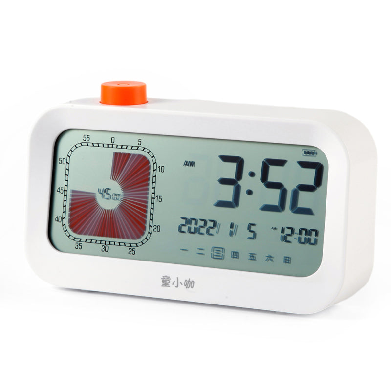 60 Dakikalık Görsel Zamanlayıcı Yukarı/Aşağı Sayım Fonksiyonlu Saat LCD Ekranlı / Erteleme Seçenekleri / 12 Saatlik Saat Sistemi / Haftalık Gösterge Çocuklar İçin Sessiz Çalışma Mutfak Zaman Yönetimi Aracı Öğretme Öğrenme İçin