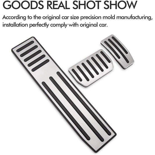 Doomun Araba Fren ve Hızlandırıcı ve Footrest Pedal Kapak Pedleri Tesla Modeli X S için Yedek 1 Takım 3 Adet