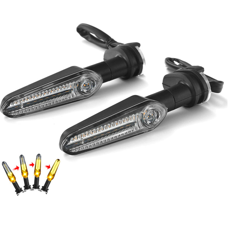 LDE motosiklet modifiye gösterge ışığı YAMAHA MT07 Tenere 700 XJ6 FZ6 MT09 Tracer 900 MT10 MT03 FZ25 flaşör dönüş sinyali yükseltmesi için uygundur, bir çift akan su lambası
