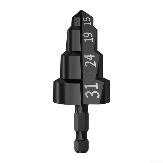 Altıgen Saplı Kaldırma Matkabı Üçlü Kenarlı Su Borusu PPR Kaldırma Matkabı Ucu Üçlü Saplı Marangoz Raybası Basamaklı Matkap Su Borusu Delme ve Genişletme için PPR Matkap Ucu, Altıgen Saplı, Basamaklı Tasarım