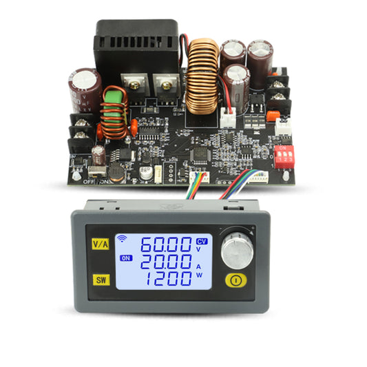 LCD Display CNC Adjustable Direct Current Stabilized Voltage Power Supplys Constant Voltage and Constant Current 20A 1200W Step-down Module