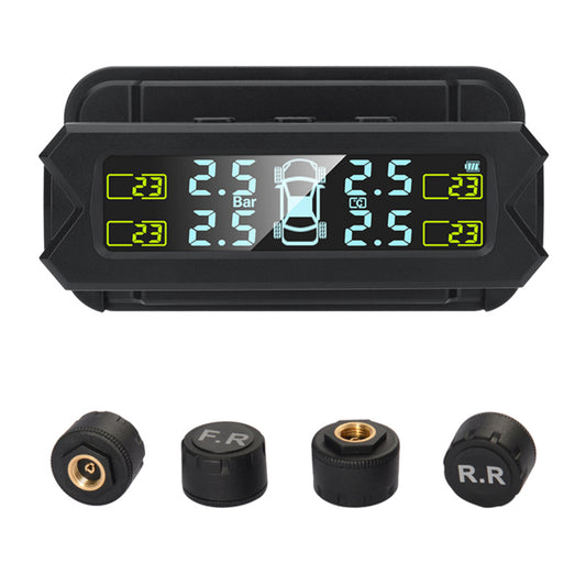 Lastik Bas?nc? ?zleme Sistemi, 5 Alarm Moduna Sahip Kablosuz G¨¹ne? Enerjili TPMS, Otomatik Arka Ayd?nlatmal? LCD Ekran, 4 Sens?r 0-81 PSI
