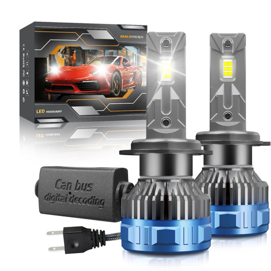 kajilai H7 Araba LED Far Ampulü, 60W 60000LM 6000K LED Far Dönüşüm Kiti, 12000rmp Hız Soğutma Süper Parlak Su Geçirmez Yüksek ve Düşük Huzmeli Ampul, 2 Paket