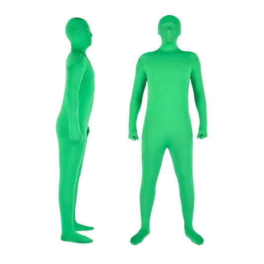 kajilai Tam Fotoğrafçılığı Chromakey Yeşil Takım Elbise Unisex Yetişkin Yeşil Bodysuit Fotoğraf Videosu için Streç Kostüm Özel Efekt Festivali Cosplay Karnavalı, 180 cm/71in Yükseklik