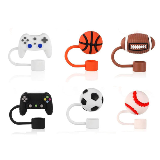 kajilai Stanley için 6 Adet Beyzbol Hasır Topper, Stanley Kupası için Boys Straw Kapakları, Stanley 30 & 40 Oz ile Uyumlu Softbol Straw Topper 10mm Boy Straw Stanley Bardak Aksesuarları için Cap Kapak