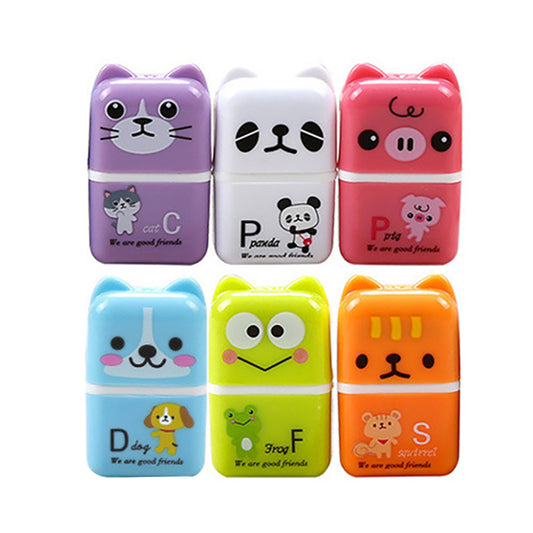 Mistaha 6 adet Sevimli Hayvan Kalem Silgi Karikatür Küçük Makaralar Ofis Okul Çocuk Öğrenciler için Kauçuk Kırtasiye Malzemeleri