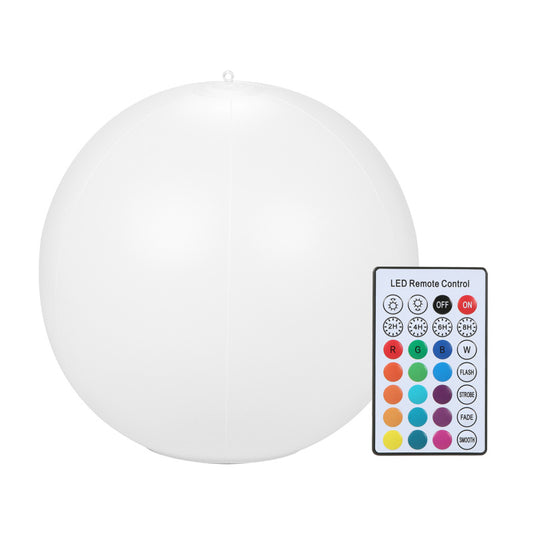 F-loating Pool Lights Inflatable Solar & USB Powered 14'' L ED Balls Waterproof L ED Glow Globe Stable Color & Color Changing Night Mood Light Bright Colorful Light for Garden Backyard