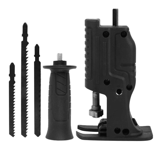 Elektrikli Matkap Elektrikli Testerelere Dönüştürülmüş Aksesuar Elektrikli Alternatif Hareketli Testereler Matkaptan Dekupaj Testerelerine Taşınabilir Ağaç İşleme Kesme Yardımcı Aleti 3 Testere Bıçağıyla