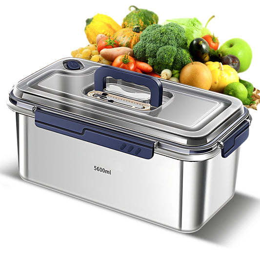 Kapaklı Gıda Saklama Kapları Hava Geçirmez Gıda Sınıfı 316 Paslanmaz Çelik Büyük Kapasiteli Sızdırmaz Mutfak Saklama Kabı Tarih Göstergeli Sızdırmazlık Halkası Gizli Saplı Fırın Mikrodalga Güvenli