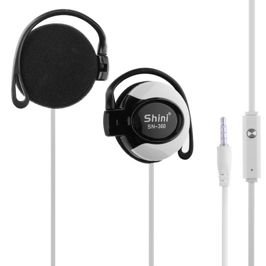 kajilai SHINI SN-360 Kulak Kancalı Kulaklıklar 3.5mm Kablolu Stereo Kulaklık Oyun Spor Kulaklığı Telefon Kulaklığı için Mikrofonlu