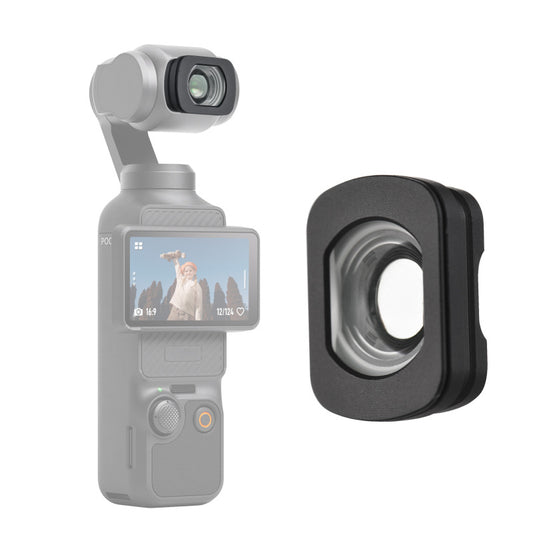 kajilai 112°Geniş Açı Lens 0.72X Büyütme Manyetik Montaj Kamera DJI OSMO Pocket 3 Aksesuarı için Harici Lens Değiştirme