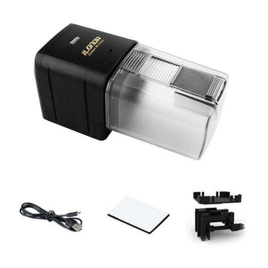 iLONDA USB Powered WiFi Intelligent Automatic Aquarium Fish Bowl Food Feeder Home Household Aquarium Intelligent Timing Fish Feeder APP Remotes Control 24 Laguages Compatible with Alexa Voice Control