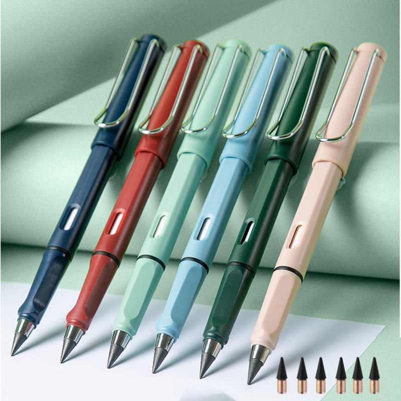 6 pcs Sonsuz Penis, 6 pcs yerine Nibs, Sonsuz Penis Magic Pencils, Taşınabilir Yeniden Kullanabilir Yazılabilir Penis, Sanat Sketch Resim Aracı Yazmak için