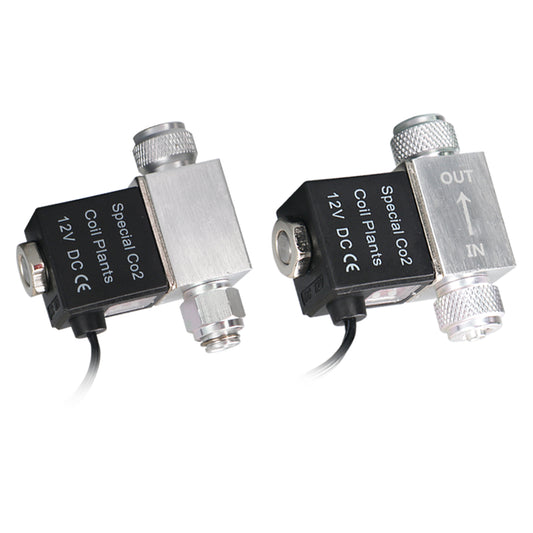 Akvaryum CO2 Sistemi Regülatörü için Solenoid Vana DC 12V Çıkış Bağlantısı M10*1 Dış Dişli Tek Kafa Sessiz Düşük Sıcaklık Versiyonu