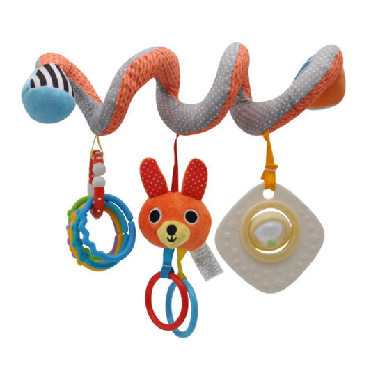 Kid Baby Crib Cot Pram Hanging Rattles Spiral Stroller Car Seat Toy